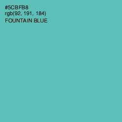 #5CBFB8 - Fountain Blue Color Image